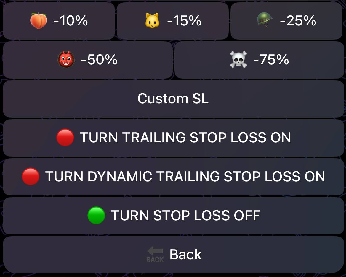 Stop Loss Settings