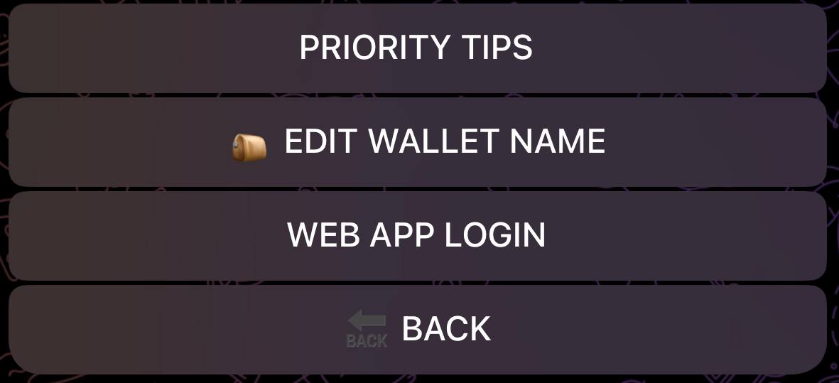 Settings Menu