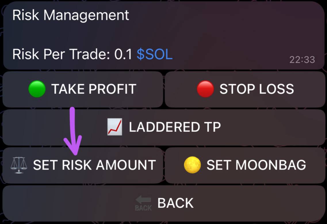 Risk Management Settings